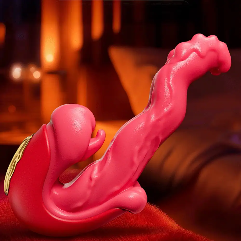5-in-1 APP Controlled Rotating Tongue Vibrator with Heating & G-Spot Stimulation - Image 3