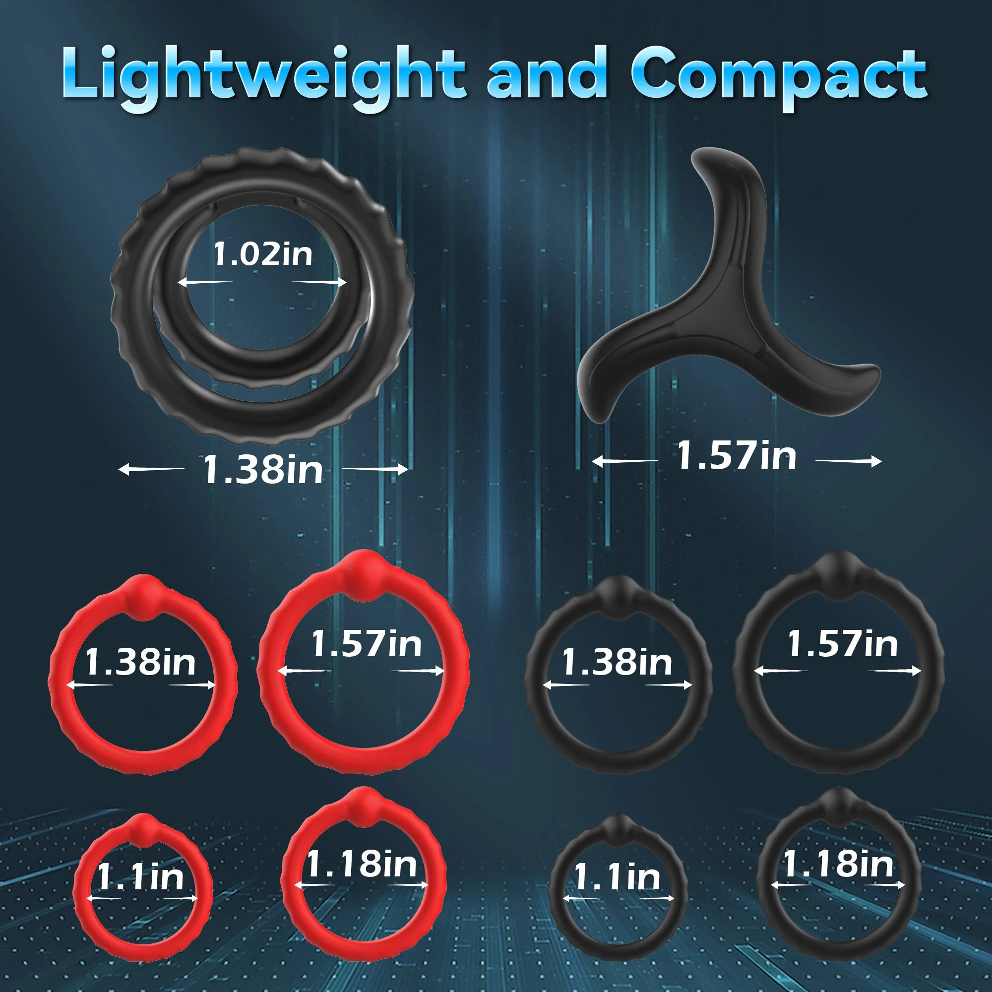 Liquid Silicone Cock Ring Set - Image 5