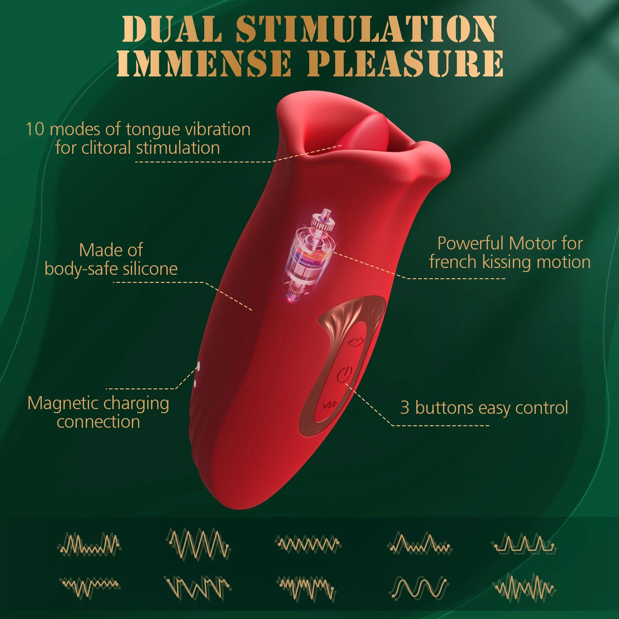 Kissing Sex Toy - Vibrating Tongue - Image 5