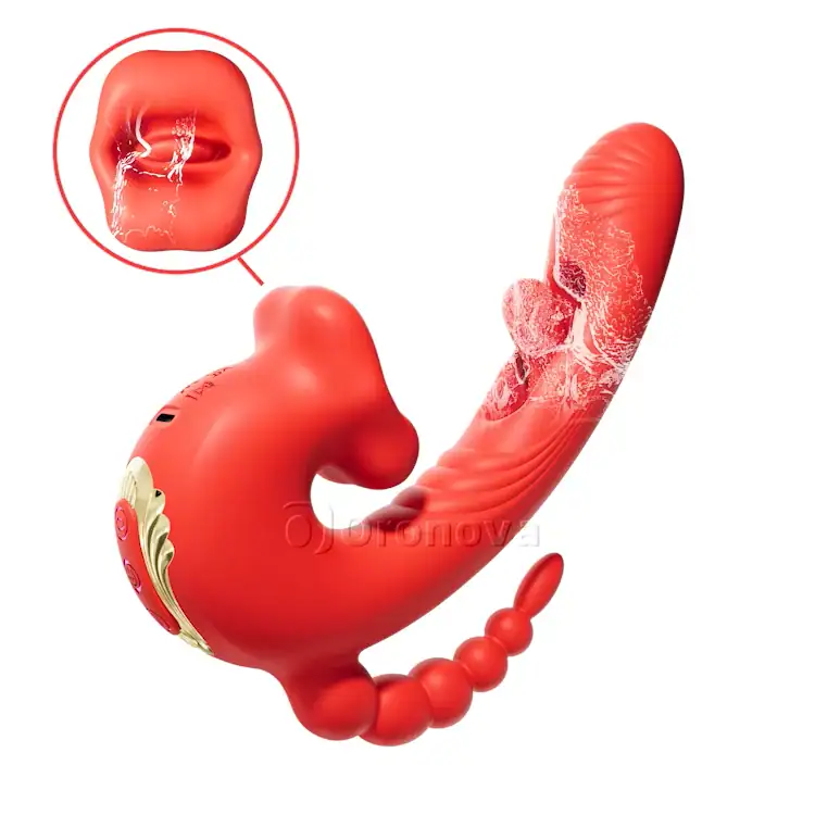 Multi-Zone 5-in-1 Vibrator with App Control – Lick, Flap, Suck & Vibe - Image 2