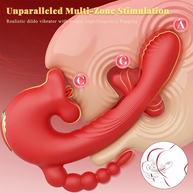 Multi-Zone 5-in-1 Vibrator with App Control – Lick, Flap, Suck & Vibe - Image 5
