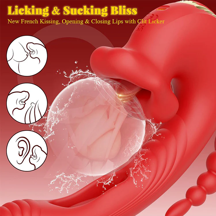 Multi-Zone 5-in-1 Vibrator with App Control – Lick, Flap, Suck & Vibe - Image 6