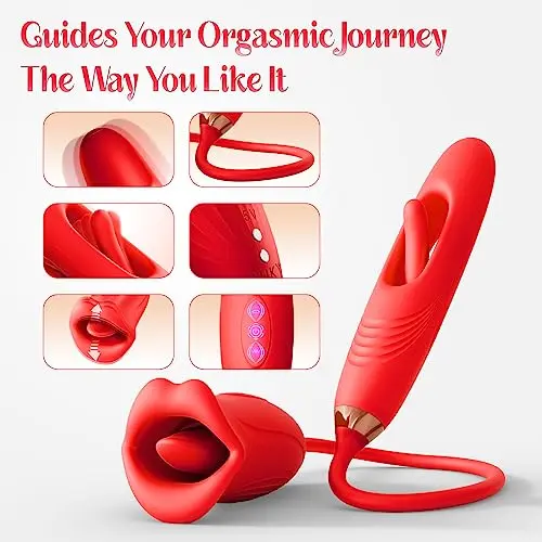 G Spot Flapping Vibrator with Kissing Function & Vibrating Tongue - Image 8