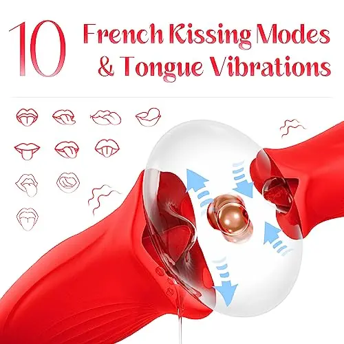 G Spot Flapping Vibrator with Kissing Function & Vibrating Tongue - Image 9