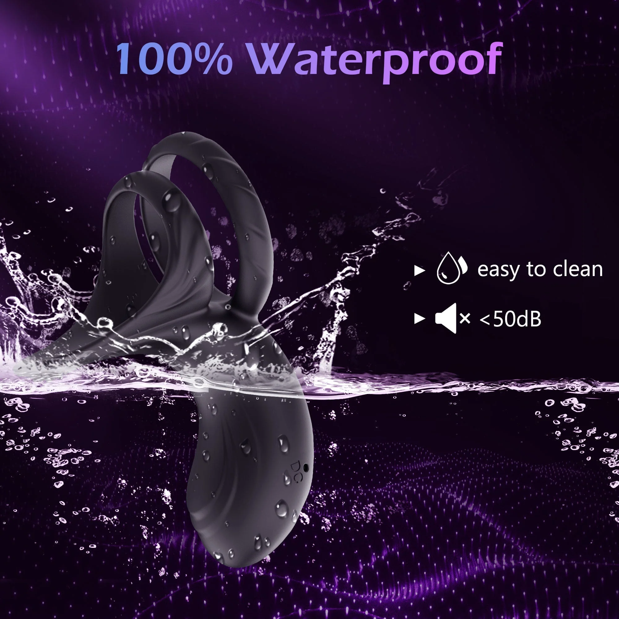 Penis Cock Ring - Vibrating & Waterproof - Image 4