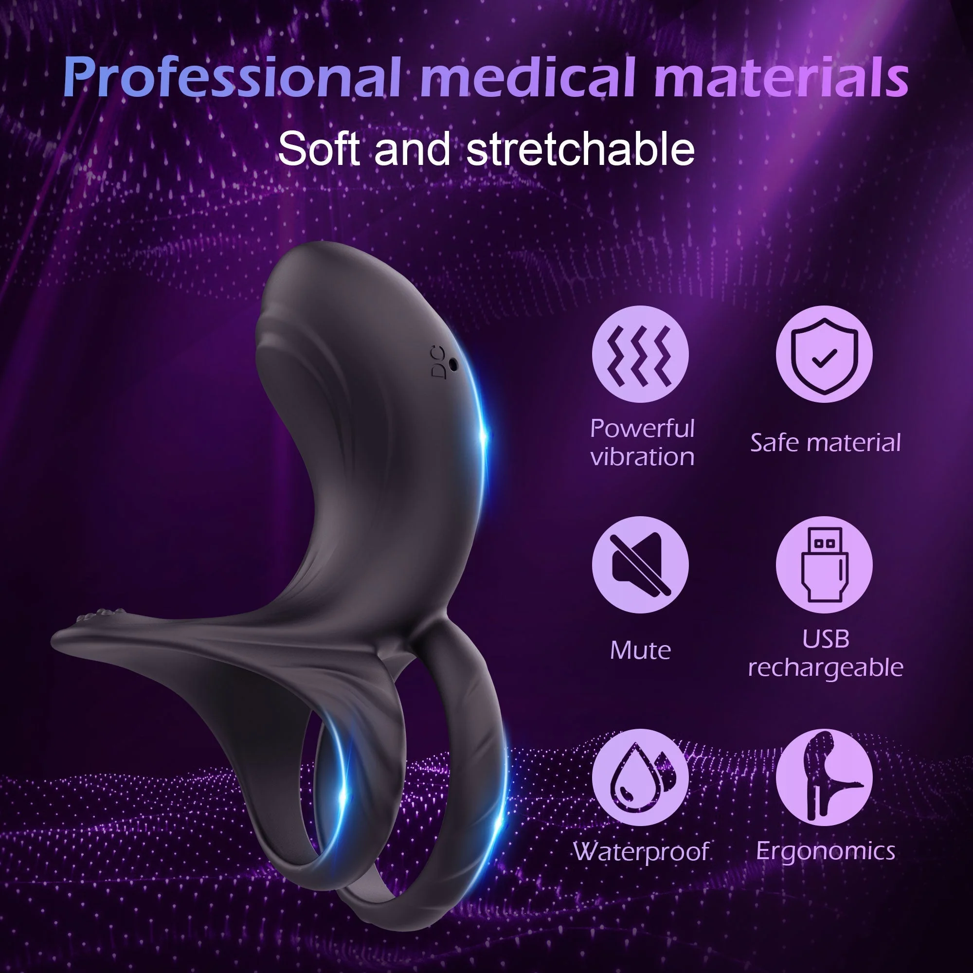 Penis Cock Ring - Vibrating & Waterproof - Image 6