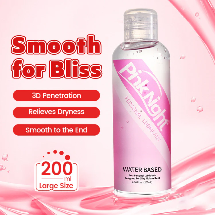 PinkNight Water-Based Lubricant - 200ml / 6.76 fl oz - Image 2