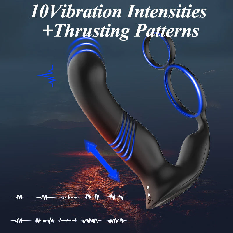 Thrusting Prostate Massager - Tapping & Vibrating Modes - Image 2