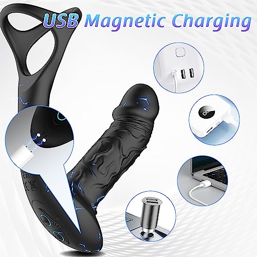 Wiggling Anal Dildo Massager - Vibration & Cock Ring - Image 7