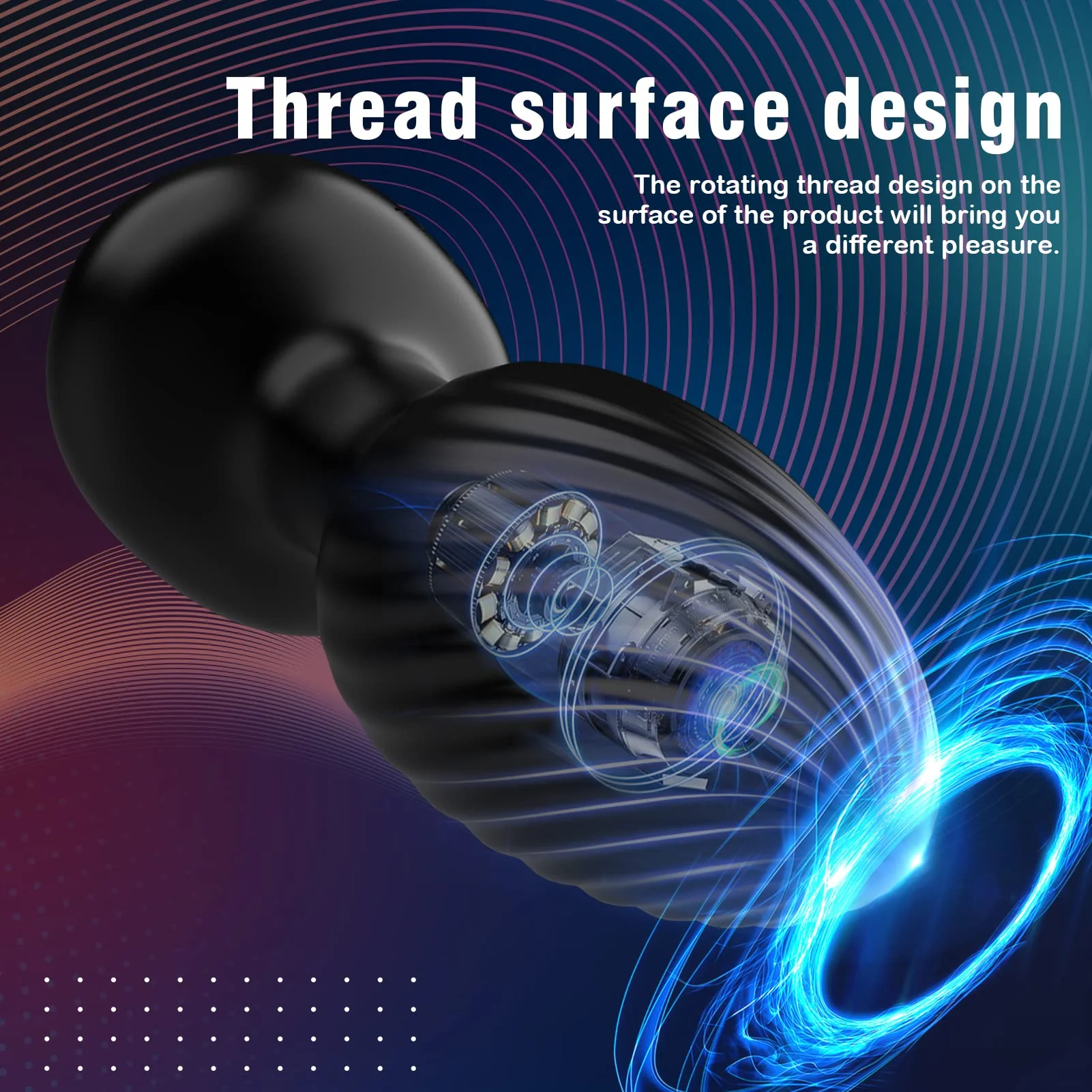 Rotating Anal Plug - Vibrating & USB Charging - Image 2
