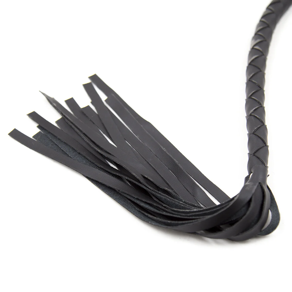 Sexy Black Leather Flogger with Nails & Tassels – BDSM Bondage Whip - Image 4