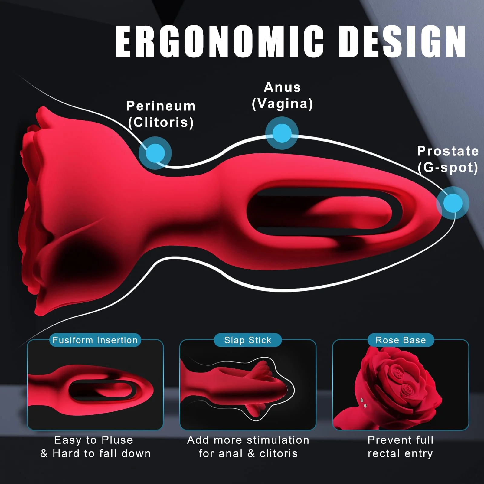 Rosebud Anal Vibrator - Flapping & Remote Controlled - Image 5