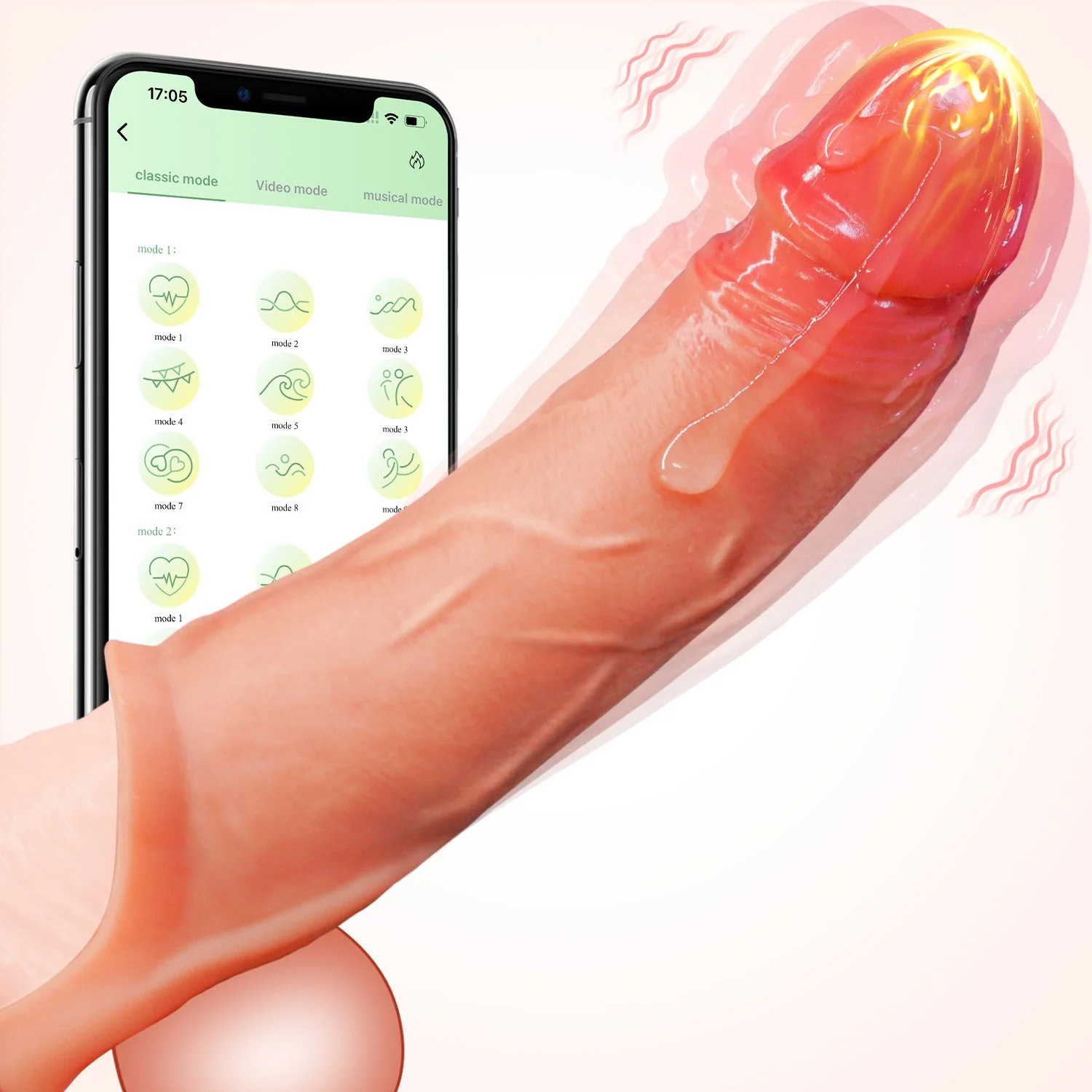 Penis Sleeve Cock Ring - Vibrating & App Contolled - Image 2